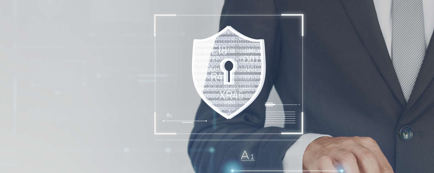 businessman logging in to his tablet